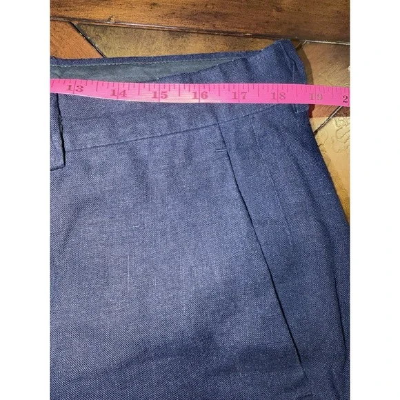 Ralph Lauren Purple Label Mens Luxury Blue 100% Linen Pants 36 Italy Old Money